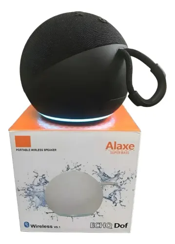 Caixa De Som Portátil Alaxe Super Bass Com Bluetooth Usb Cor Preto
