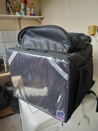 Mochila Bag Entregador Preta Nova 45 lts
