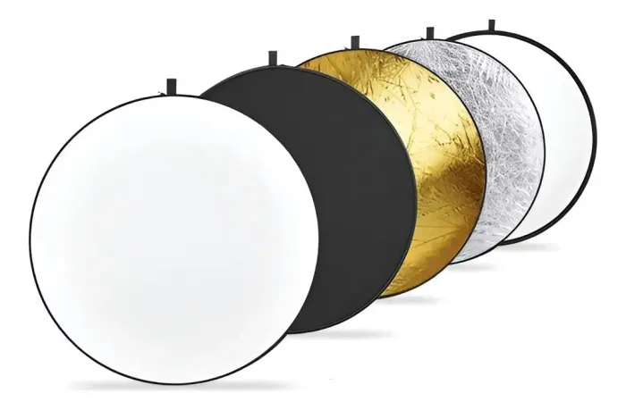 Rebatedor Greika 5 em 1 Circular Dobrável de 110cm para Fotografia