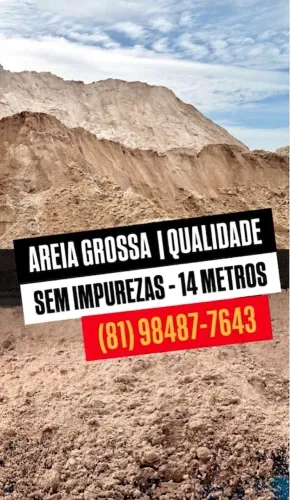 Areia direto do areeiro, carrada com 14m - pague somente na entrega