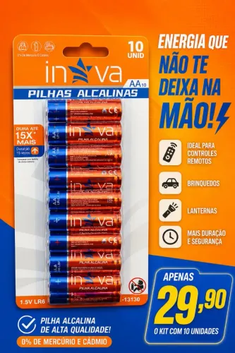 KIT com 10 pilhas AA