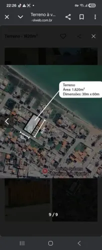 TERRENO A UMA QUADRA DA LAGOA COM 1820 M2 Figueira - Arraial do Cabo - RJ