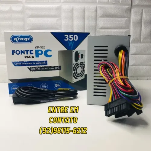 Fonte Para Pc Knup Kp-526 350w 110/220w Cor Prateado