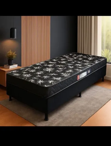 Colchão D33 + Base Box Conjunto Novo Solteiro, OFERTA 