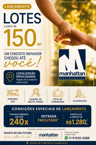 Lote de 150m em condomínio fechado - Próximo ao Cacau Park