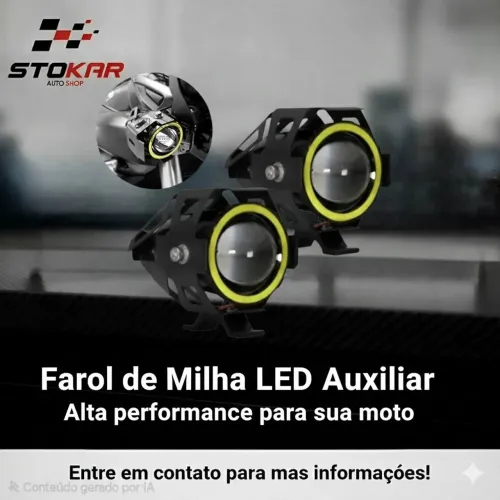 Farol milha/auxiliar LED P/ Moto