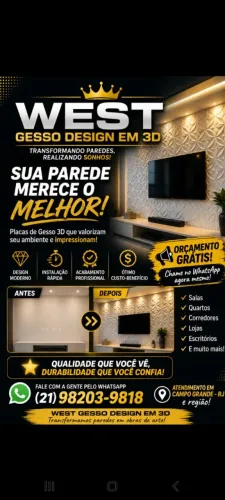 PLACAS DECORATIVA DE GESSO 3D