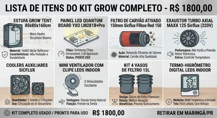 Vendo kit grow completo