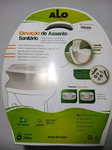 Elevação de assento sanitário 14 cm