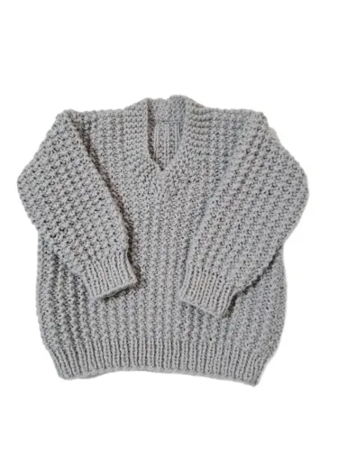 Blusa de lã para criança 1 ano (feito em tricô manualmente)