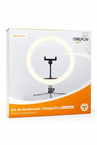 Kit de Iluminação Fotográfica Para Smartphone 8° Polegadas 14cm