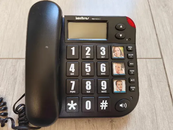 Telefone Fixo Intelbras Tok Fácil ID | Teclas Grandes para Idosos e problemas de visão