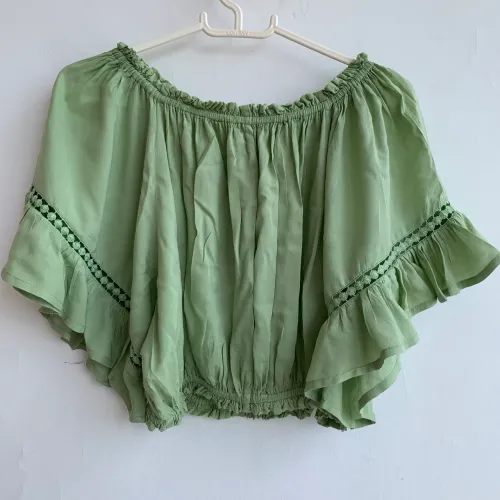 Cropped Viscose Babados 