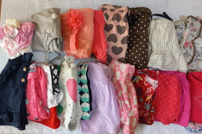 Lote de roupas bebê menina- tamanho de 6 a 12 meses