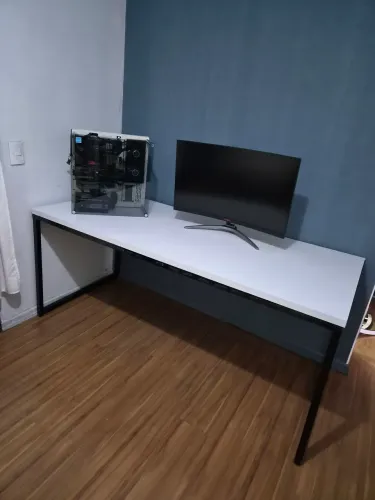 Mesa estilo industrial 180x80x78 passo cartão 12x analiso trocas
