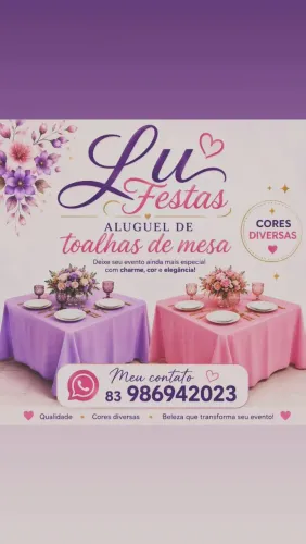 Aluguel de toalhas de mesa pra festa 