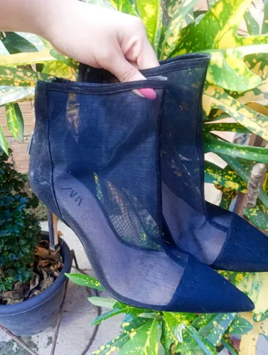 Bota Zara original Ankle Boot de tela - Tam37