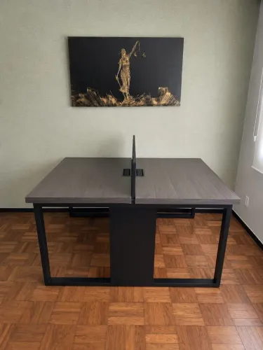 Mesa Dupla para Escritório Seminova | 2 Posições | MDF Premium + Estrutura Metálica