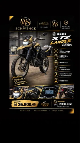 VENDA MOTO XTZ 250cc