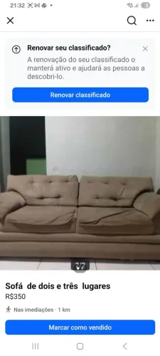 Vendo sofá dois e três lugares no pretinho.