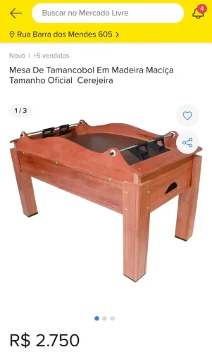 Troca p/ mesa de pepolim madeira maciça