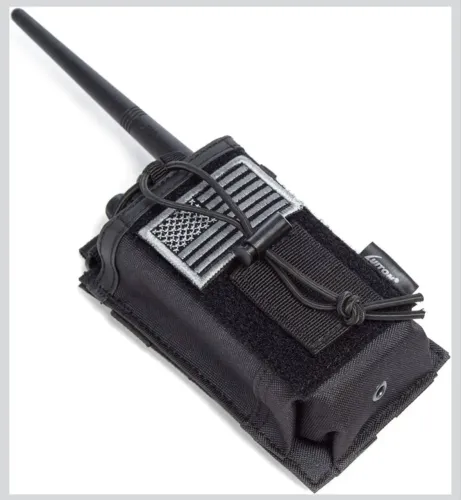Estojo de rádio tático Molle com suporte de rádio