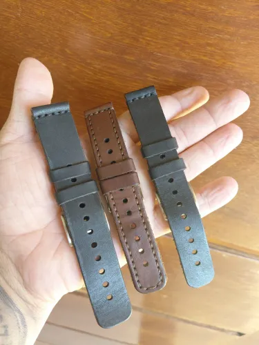 Kit 3 Pulseiras de couro feitas a mão Dante Capelli