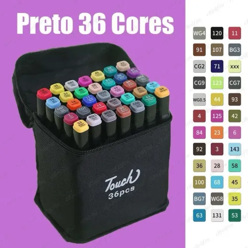Canetinhas para colocar 36 cores