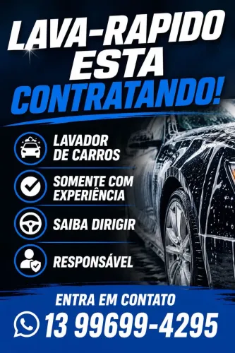 VAGA DE EMPREGO LAVA RÁPIDO 