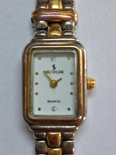 Relógio Séculus década 1990, relíquia família, bicolor