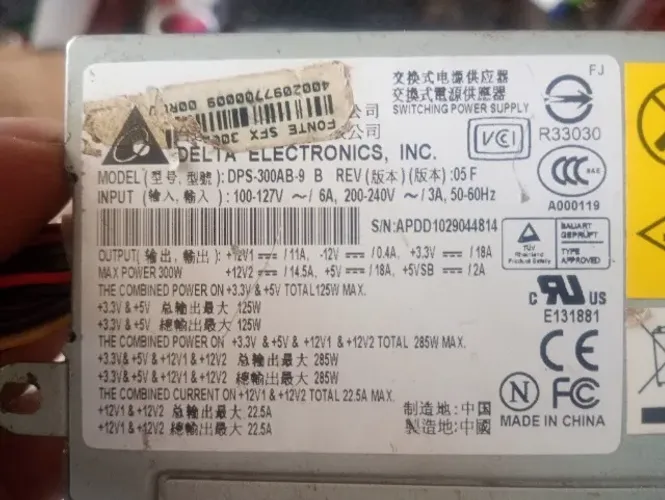 Fonte Delta Electronics Dps-300ab-9 300w Mini Atx