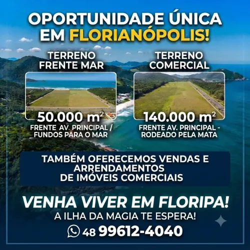 Venda de 2 terrenos sítios no norte da ilha de Florianópolis, SC.