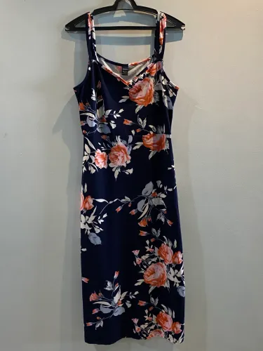 Vestido Floral Azul - tamanho G - SHEIN