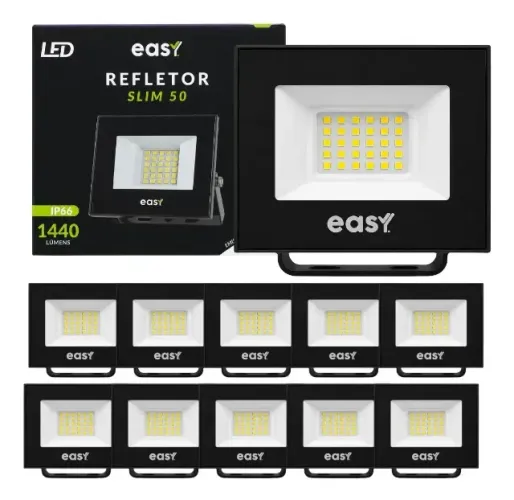 Refletor Led 50w Ip66 Branco Frio Bivolt 127/220v