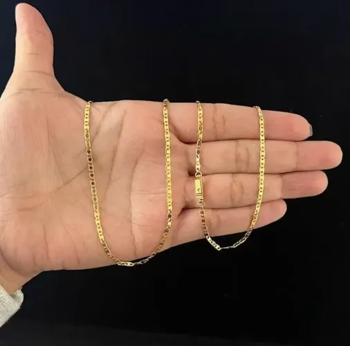 Corrente banhada a ouro 18 k