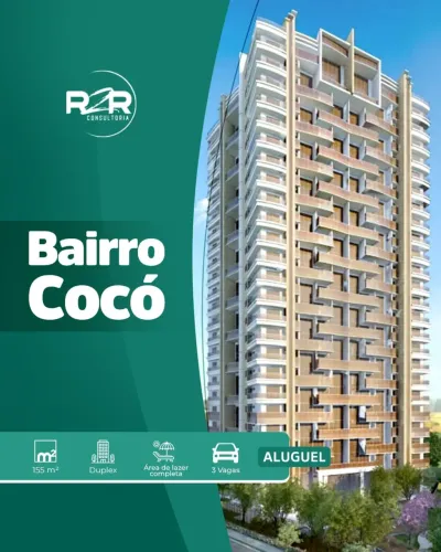 Aluga-se duplex de alto padrão no coração do Cocó com 4 quartos e area de lazer comleta