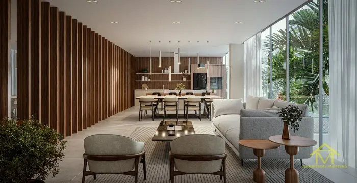 Alto padrão com ambientes amplos: Arti Design Living