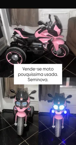 Moto eletrônica infantil, 900 reias.