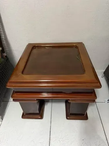 Mesa lateral madeira rústica 