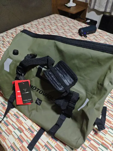 Bolsa para moto viagem a prova d'agua 40litros motowolf