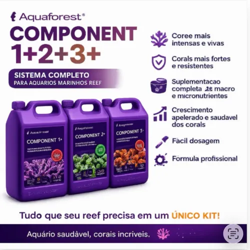 Aquaforest Component 1+2+3+ - Sistema Completo para Aquários Marinhos Reef