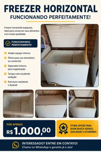 Freezer Horizontal/ não faço entregas