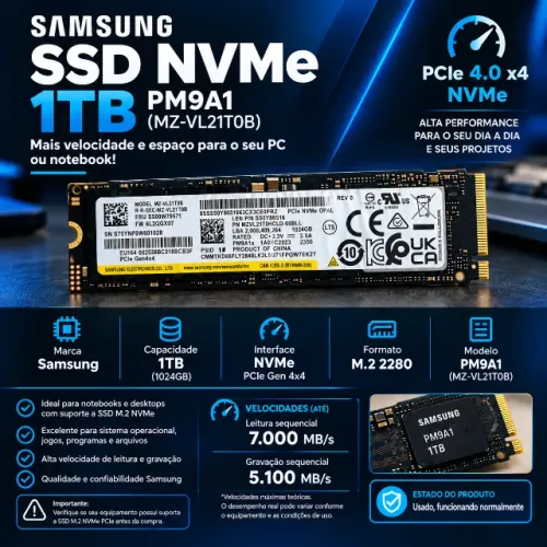NvmE Samsung PM9A1 de 1TB