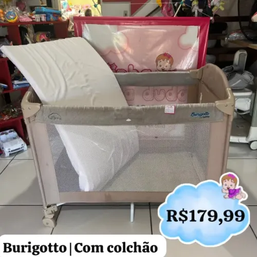 Cercadinho Bege marca Burigoto, dobravel, usado bom estado