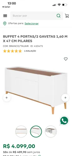 BUFFET TOKSTOK 1,6 x 0,47m 