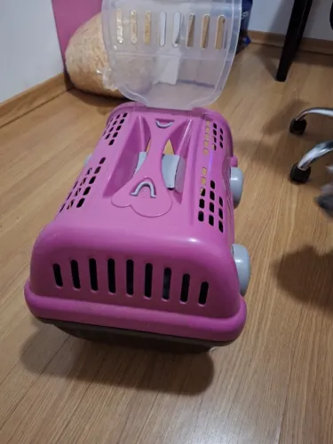Caixa de Transporte Furacão Pet Luxo Rosa Nº 2 - Até 15 kg