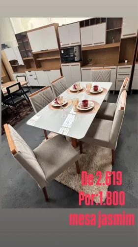 MESA JASMIM MADEIRA PROMOÇÃO 