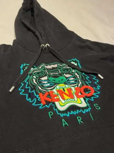 Moletom Kenzo Paris Tiger Capuz Preto Original Tam M