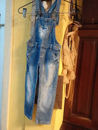 Macacão jeans infantil feminino 03