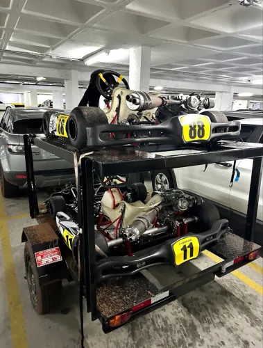 Carretinha dupla para Kart